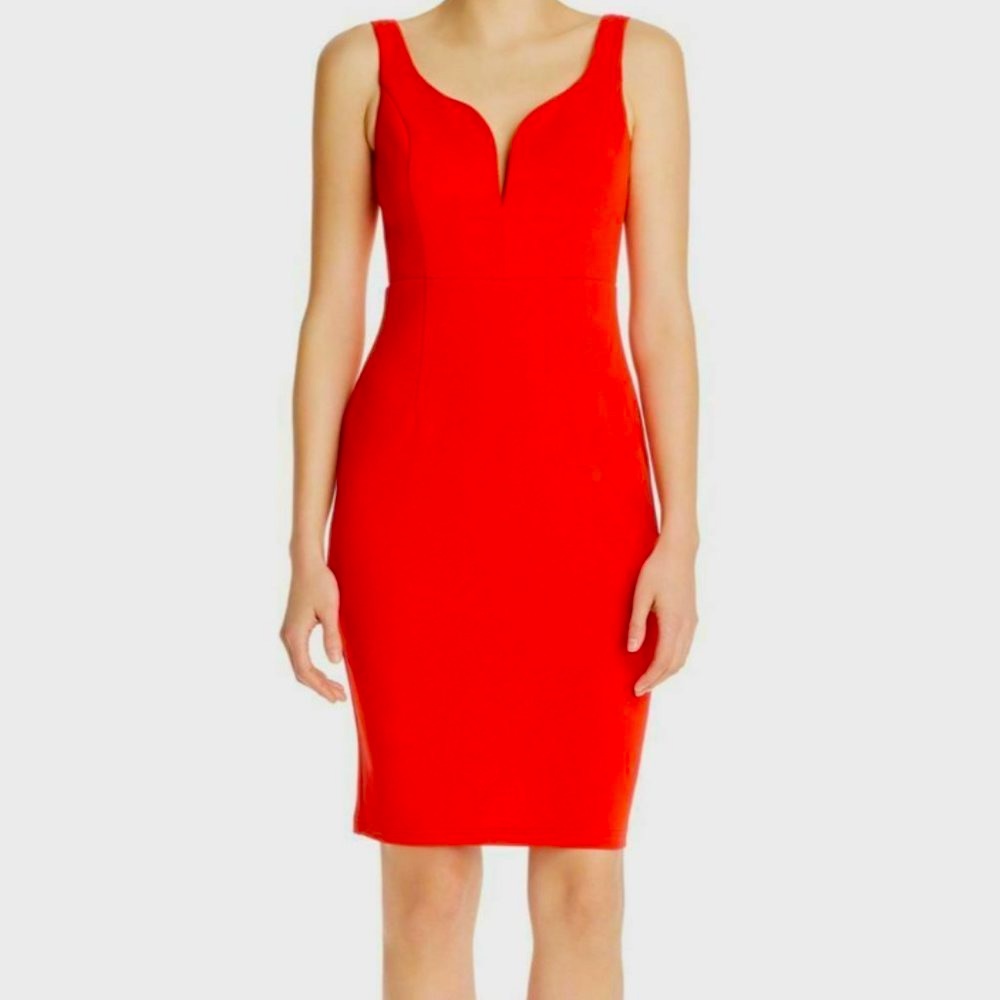 NWT AQUA V-Neck Bodycon Dress
